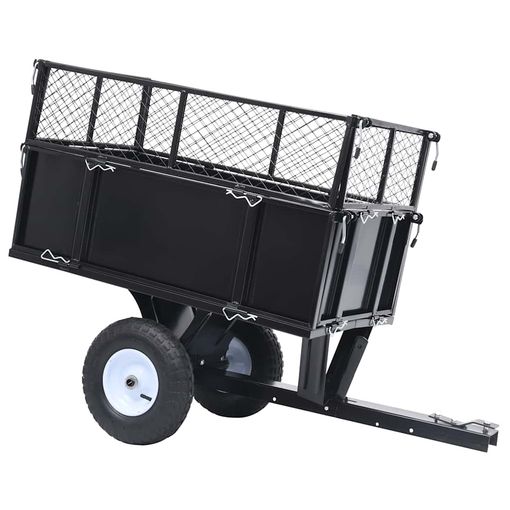 Carro Remolque Inclinable para Cortacésped vidaXL